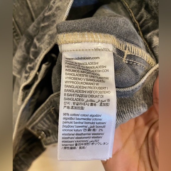 Calvin Klein Men’s Palmer Denim Utility Trucker Jacket NWT Gray Relaxed Fit M - Picture 10 of 15